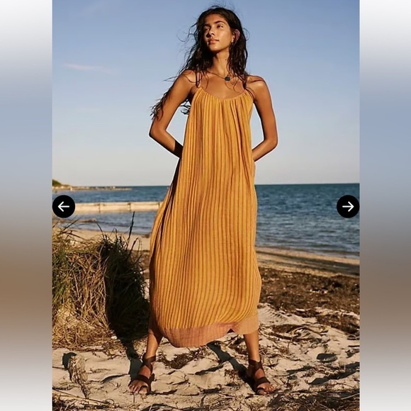 FREE PEOPLE Rio reversible midi dress NWOT $98 size XS - Picture 1 of 9